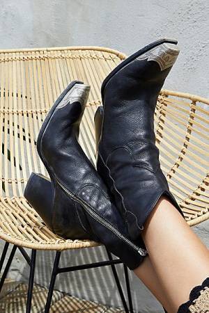 Free People Western Boots "Black Brayden"