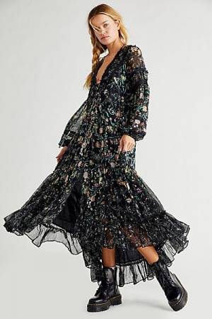 Free People Boho Maxi Dress "Cassis"