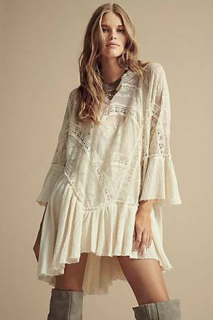 Free People Swing Dress "Layered In Lace"