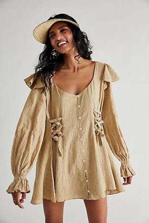 Free People Mini Dress "In The Mood For Frills"