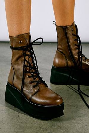 Free People Platform Lace-Up Boots "Nella"