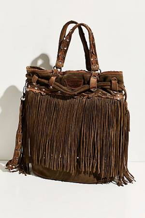 El Vaquero Fringe Tote Bag "Boho Silverstone"