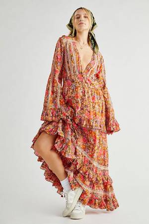 Free People Bohemian Maxi Dress "Floral Wonderland"