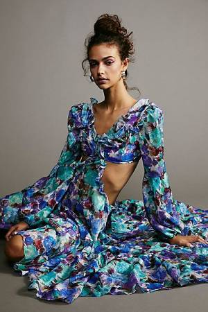 PatBO Maxi Dress "Blossom Cut-Out Sundress"