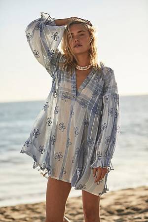 Free People Mini Dress "Penny Boho Shirtdress"