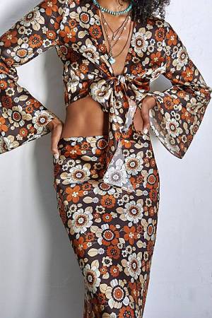 Ronny Kobo Skirt Set "Retro Floral Outfit"