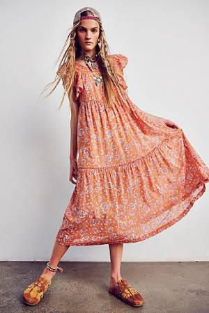 Free People Midi Dress "Bohemian Bonita"