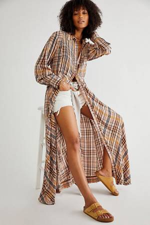 Free People Plaid Maxi Dress "Sadie"