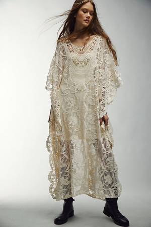 Bohemian Lace Kaftan Dress