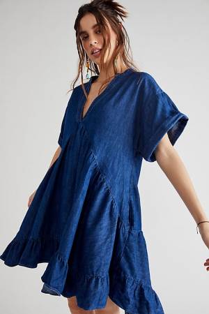 Free People Denim Mini Dress "Agnes"