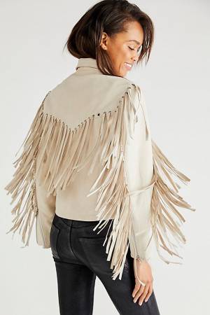 Understated Leather Jacket "Fringed Mustang"