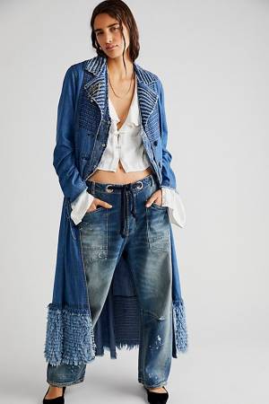 Free People Denim Long Jacket "Punk Duster"