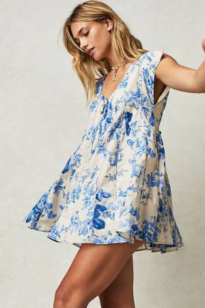 Free People Mini Dress "Floral Swingy Sully"