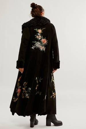 Nigel Preston Embroidered Shearling Coat "Napolean"