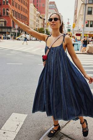 Free People Denim Midi Dress "Dreams"