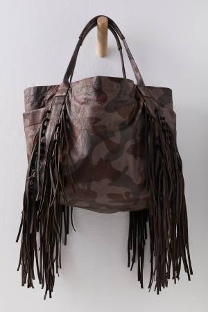 Christiansen Camouflage Fringe Tote Bag "Camuffare"