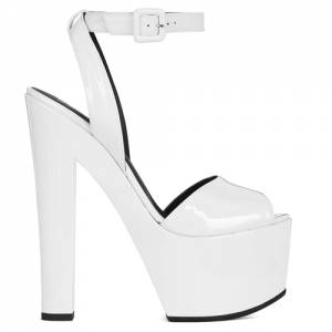 Giuseppe Zanotti Platform Heel Sandals "White Tarifa"