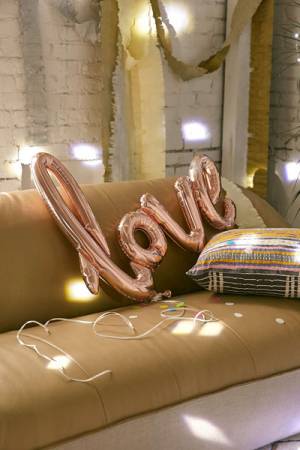 Rose Gold LOVE Balloon Valentines Decor