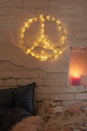 Peace Sign Light Sculpture