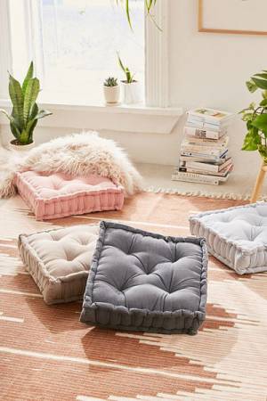 Corduroy Tufted Boho Floor Pillow