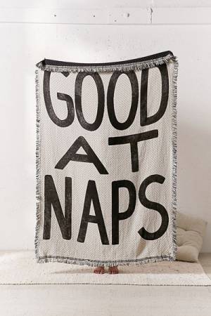 Good At Naps Woven Throw Blanket