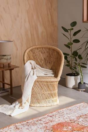 Woven Bamboo Wicker Chair "Willow"