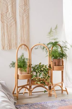 Natural Rattan Plant Stand