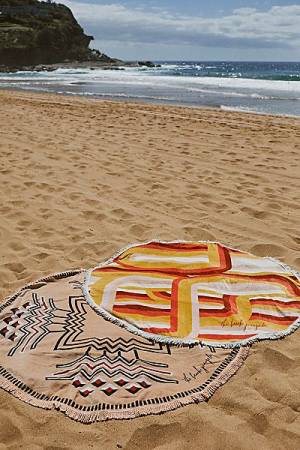 Round Beach Towel "La Plage"