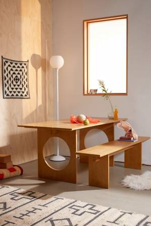 Modernist Bench Dining Table Set