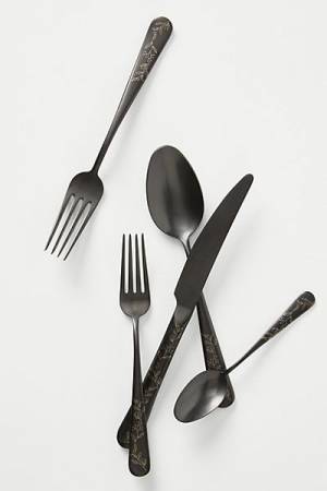 Black Kitchen Flatware Set