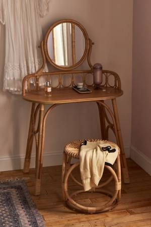 Rattan Vanity Desk