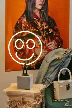 Neon Table Lamp "Happy Face"