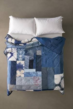 Indigo Patchwork Denim Quilt