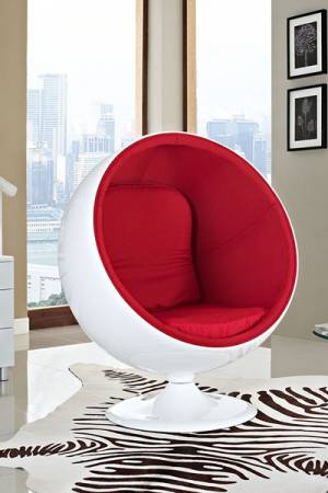 Vertigo Interiors Eero Aarnio Style Ball Chair Retro Decor