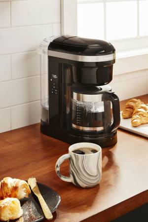 KitchenAid® Black Coffee Maker 12 Cup Drip with Spiral Showerhead