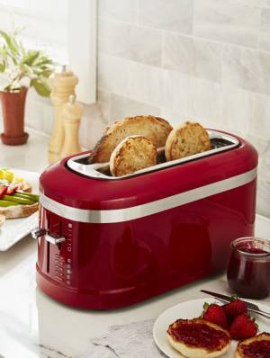 KitchenAid® Red Toaster 4 Slice Long Slot with High-Lift Lever