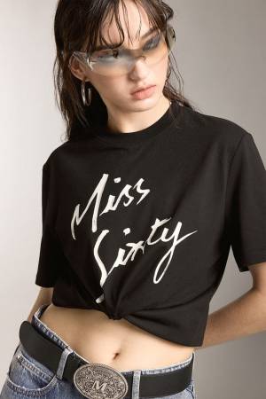 Miss Sixty Crew Neck Loose Fit Graphic T-Shirt