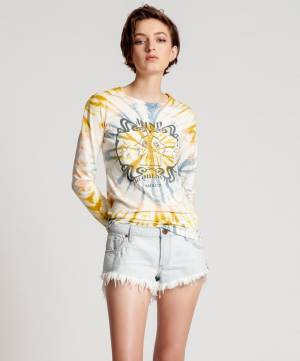 OneTeaspoon Top "Moblack Mind Frequencies Tie Dye Tee"
