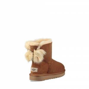 UGG Women's Classic Mini Fluff Bow Boot Sheepskin