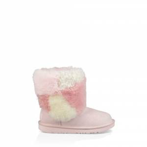 UGG Kids' Classic Short Patchwork Fluff Boot Sheepskin
