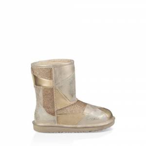 UGG Kids' Classic II Short Patchwork Boot Leather
