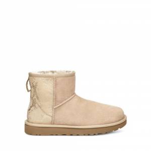 UGG Women's Classic Mini Metallic Snake Boot Suede
