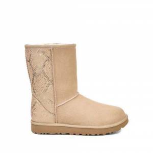 UGG Women's Classic Short Metallic Snake Boot Suede