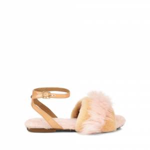 UGG Women's Fluff Fest Patent Sandal Sheepskin