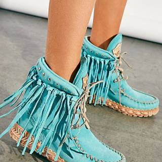 El Vaquero Moccasin Boots "Marine Roseland"