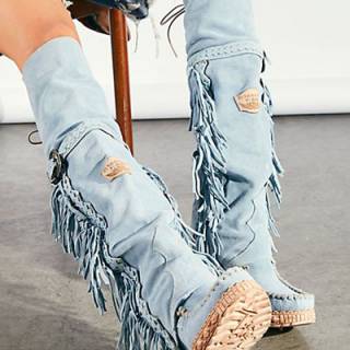 Bohemian Tall Moccasin Boots "Drifter"