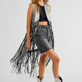 Free People Vest "Fringe Fable"