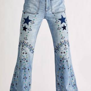Free People Jeans "Delphine Indigo Flares"