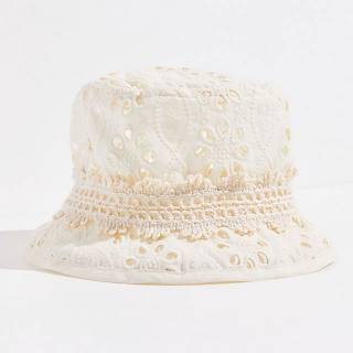Anna Sui Bucket Hat "Crochet & Eyelet Lace Florets"