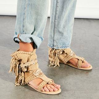 El Vaquero Fringe Gladiator Boot Sandals "Hopewell"